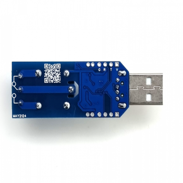 디바이스마트,MCU보드/전자키트 > 전원/신호/저장/응용 > 릴레이,한진데이타,USB-시리얼 릴레이-1 모듈(P1068-4),USB형태의 시리얼 1 릴레이 모듈입니다. USB로 전원공급하여 시리얼제어가 가능하며,기본 통신속도는 9600bps 입니다.