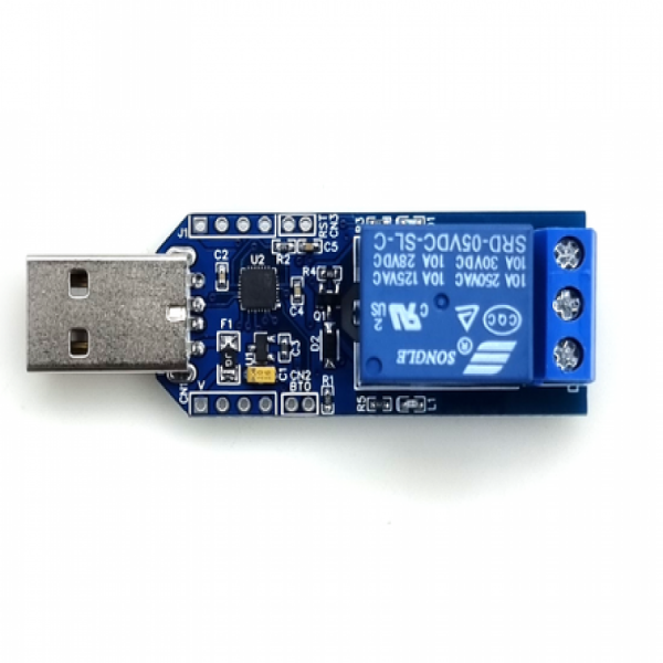 디바이스마트,MCU보드/전자키트 > 전원/신호/저장/응용 > 릴레이,한진데이타,USB-시리얼 릴레이-1 모듈(P1068-4),USB형태의 시리얼 1 릴레이 모듈입니다. USB로 전원공급하여 시리얼제어가 가능하며,기본 통신속도는 9600bps 입니다.