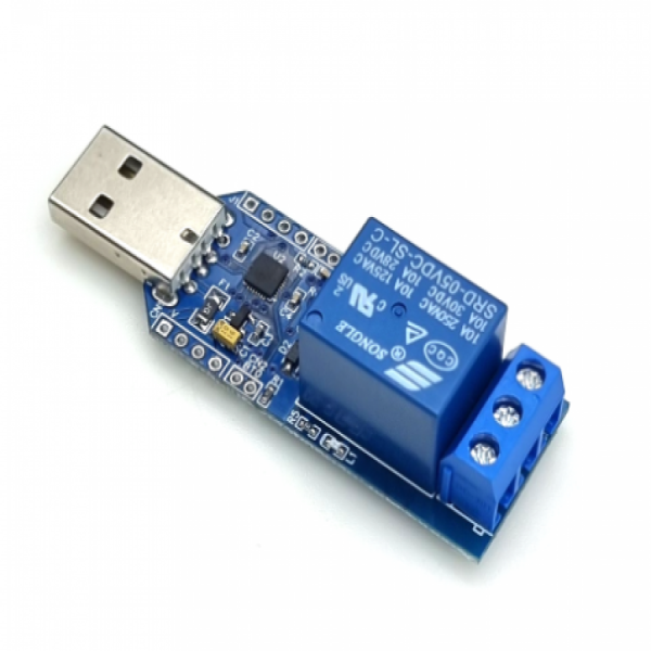디바이스마트,MCU보드/전자키트 > 전원/신호/저장/응용 > 릴레이,한진데이타,USB-시리얼 릴레이-1 모듈(P1068-4),USB형태의 시리얼 1 릴레이 모듈입니다. USB로 전원공급하여 시리얼제어가 가능하며,기본 통신속도는 9600bps 입니다.