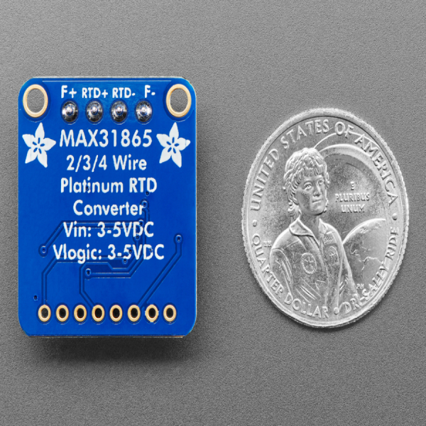 디바이스마트,MCU보드/전자키트 > 센서모듈 > 온도/습도 > 온도센서,Adafruit,Adafruit PT1000 RTD Temperature Sensor Amplifier - MAX31865 [ada-3648],PT1000 RTD 온도 센서 앰프 / Arduino 호환 / 정확한 온도 감지 / 0 ° C~1000 옴 / 온도 변화에 따라 저항 값을 변경하는 저항 포함 / 2pcsx 2핀 터미널 블록(RTD 센서 연결용) 및 1pcs 핀헤더 포함 / RTD 센서 미포함