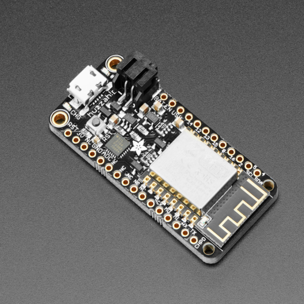 디바이스마트,MCU보드/전자키트 > 통신/네트워크 > 와이파이,Adafruit,Adafruit Feather HUZZAH with ESP8266 - Loose Headers [ada-2821],USB 배터리 충전이 내장된 올인원 ESP8266 와이파이 개발 보드 / 3.7V 리튬 폴리머 배터리 용 커넥터를 추가해 마이크로 USB 커넥터에서 바로 작동 / ESP8266 @ 80MHz, 3.3V / 9 x GPIO 핀 - I2C 및 SPI로도 사용