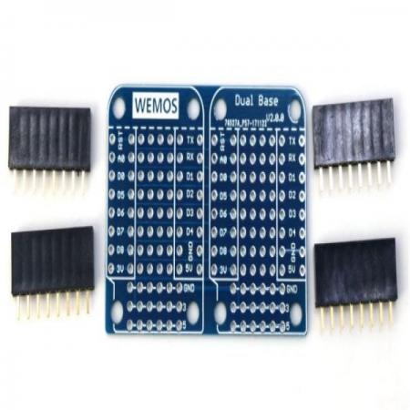 디바이스마트,오픈소스/코딩교육 > 파이썬/IoT 개발 보드 > WeMos > WeMos 정품보드/모듈,WeMos,[정품] WeMos D1 Mini용 2단 베이스보드 Dual Base V2.0.0,wemos.cc 공식 판매페이지에서 구매한 정품 /  WeMos D1 미니용 듀얼 베이스보드
