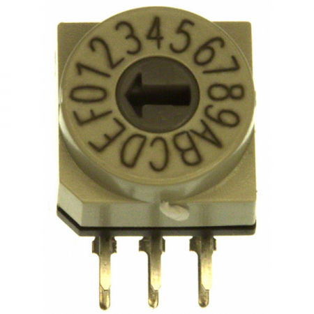 디바이스마트,스위치/부저/전기부품 > 스위치 > 로터리 스위치,HARTMANN,PT65103 L254,로터리 스위치 / DIP / 16POS / 정격 전류 150mA / 정격 전압 24VDC / 스루홀 / PC 핀 /  공구용 로터리