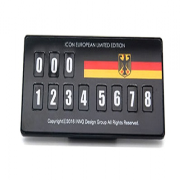 오토컴 HARD 아이콘 유니온잭 주차 알림판 [주차번호판/블랙]