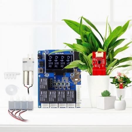 디바이스마트,MCU보드/전자키트 > 교육용키트/로봇 > 교육용키트 > 코딩교육,ELECROW,아두이노 자동 식물 물주기 키트 [AAK90039K],자동 물주기 키트를 사용하여 쉽고 제한 없이 모든 스마트 플랜트 모니터링 시스템을 이용 할 수 있습니다. 이 키트에는 물이 통과할 수 있도록 4개의 수로, 워터펌프 토양 수분 감지기, 수도 스위치 등이 포함되어 있습니다.