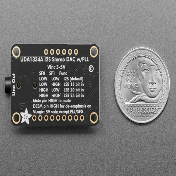 디바이스마트,MCU보드/전자키트 > 음악/앰프/녹음 > 디코더/녹음,Adafruit,Adafruit I2S Stereo Decoder - UDA1334A Breakout [ada-3678],라즈베리파이, 아두이노 호환 I2S 스테레오 디코더 / 모든 I2S 출력 오디오 인터페이스에 완벽하게 호환 /  3.3V ~ 5V 로직 레벨 사용 / 헤더 포함