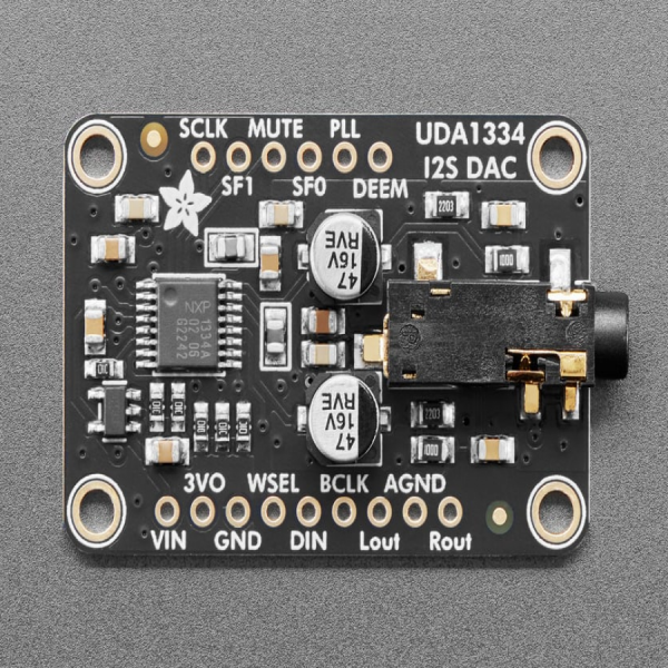 디바이스마트,MCU보드/전자키트 > 음악/앰프/녹음 > 디코더/녹음,Adafruit,Adafruit I2S Stereo Decoder - UDA1334A Breakout [ada-3678],라즈베리파이, 아두이노 호환 I2S 스테레오 디코더 / 모든 I2S 출력 오디오 인터페이스에 완벽하게 호환 /  3.3V ~ 5V 로직 레벨 사용 / 헤더 포함