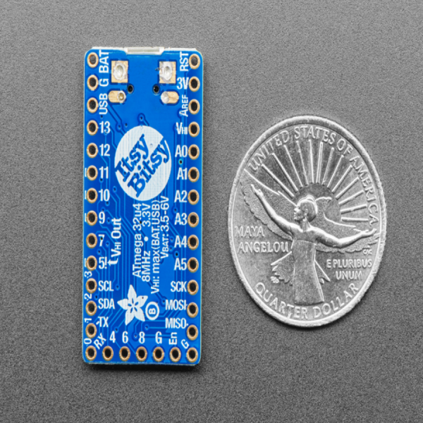 디바이스마트,오픈소스/코딩교육 > 아두이노 > 아두이노 호환보드,Adafruit,Adafruit Itsy Bitsy 32u4 - 3V 8MHz [ada-3675],Arduino 호환 마이크로 컨트롤러 보드 / 32u4 3V 8MHz 아두이노 레오나르도의 동일한 코어칩 사용 / Atmega32u4, 3.3V, 8MHz, 2KB RAM 및 28K 플래시