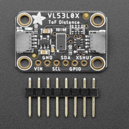 디바이스마트,MCU보드/전자키트 > 센서모듈 > 라이다/거리/초음파/라인 > 거리/근접센서,Adafruit,Adafruit VL53L0X Time of Flight Distance Sensor - ~30 to 1000mm [ada-3317],비행 시간이나 빛이 센서로 다시 돌아오는데 걸린 시간을 감지 / 기본 모드에서 약 30mm에서 1.2m까지 측정 / 3 ~ 12 %의 정확도 / Size: 21.0mm x 18.0mm x 2.8mm