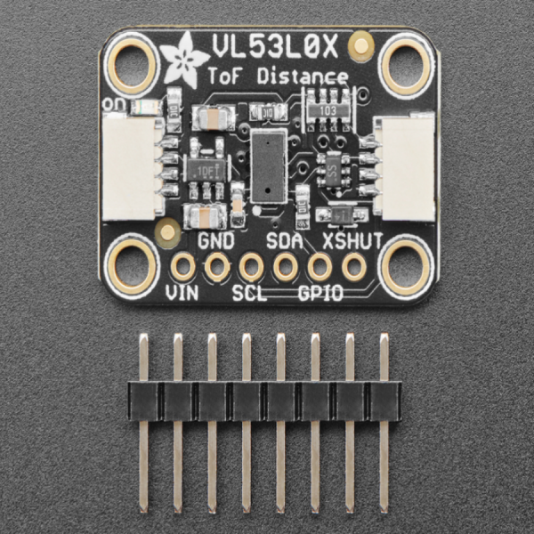 디바이스마트,MCU보드/전자키트 > 센서모듈 > 라이다/거리/초음파/라인 > 거리/근접센서,Adafruit,Adafruit VL53L0X Time of Flight Distance Sensor - ~30 to 1000mm [ada-3317],비행 시간이나 빛이 센서로 다시 돌아오는데 걸린 시간을 감지 / 기본 모드에서 약 30mm에서 1.2m까지 측정 / 3 ~ 12 %의 정확도 / Size: 21.0mm x 18.0mm x 2.8mm
