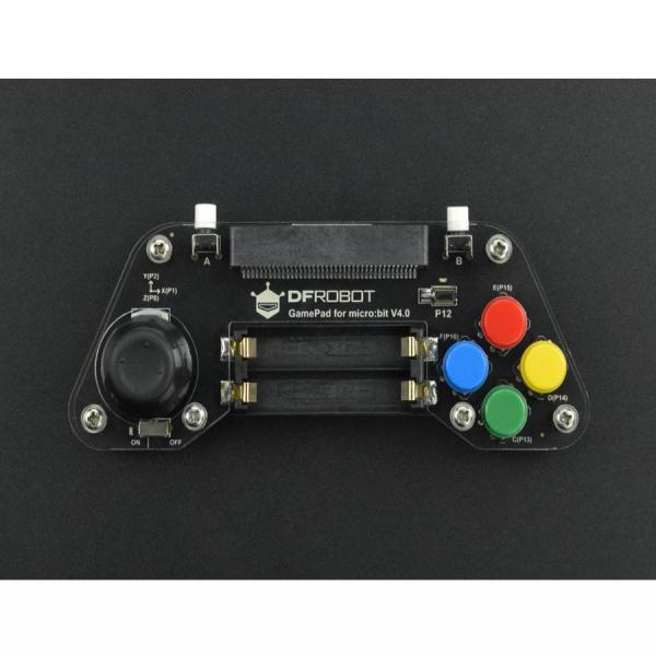 디바이스마트,오픈소스/코딩교육 > Micro:Bit > 마이크로비트 확장/변환보드,DFROBOT,마이크로비트용 게임패드 micro:bit Gamepad (V4.0) [DFR0536],마이크로비트를 기반으로한 확장 게임패드 입니다. 프로그래밍 가능한 내장진동모터, 버저 및 LED가 있습니다. 또한 플랫폼은 MakeCode 그래픽 프로그래밍과 Python을 지원합니다.