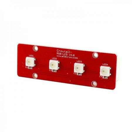 디바이스마트,MCU보드/전자키트 > 디스플레이 > LED,ELECROW,Crowtail- RGB-LED모듈[CT0028RL],LED WS2812B 4개 포함된 RGB LED모듈입니다. / 작동 전압 : 5V / 사이즈 : 2cm X 6cm