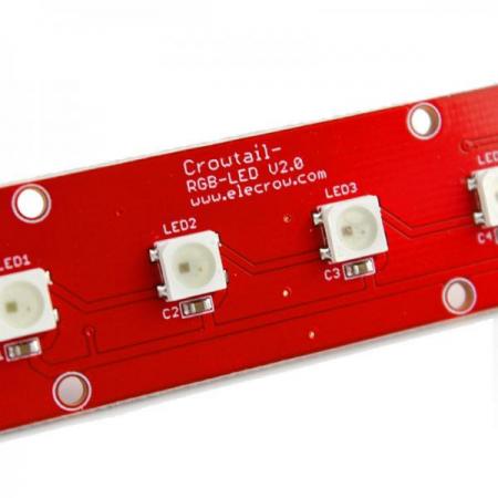 디바이스마트,MCU보드/전자키트 > 디스플레이 > LED,ELECROW,Crowtail- RGB-LED모듈[CT0028RL],LED WS2812B 4개 포함된 RGB LED모듈입니다. / 작동 전압 : 5V / 사이즈 : 2cm X 6cm