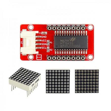 디바이스마트,MCU보드/전자키트 > 디스플레이 > LED,ELECROW,Crowtail- LED 매트릭스 [CRT15121M],HT16K33을 사용한 LED매트릭스로 빨강, 파랑 및 녹색의 3 가지 LED 매트릭스를 제공 / 작동전압:DC 5V / 사이즈 : 20mm X 40mm