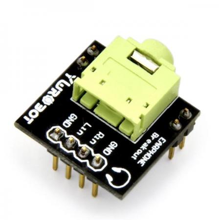 디바이스마트,MCU보드/전자키트 > 센서모듈 > 소리/음성센서,YwRobot,3.5mm 오디오 인터페이스 모듈 (브레드보드 타입) [ELB070693],브레드보드 인터페이스 타입 / 사이즈 : 19.7 * 20.3mm / 인터페이스 : 3.5mm 오디오 잭, 4P 스트레이트 핀, 2P 고정 핀 * 2 / 낱개 1개 배송