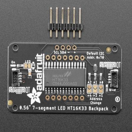 디바이스마트,LED/LCD > FND/도트매트릭스 > FND(세그먼트LED) > FND 모듈,Adafruit,Adafruit 7-Segment LED Matrix Backpack [ada-877],배열 : 4자리 / 사이즈 : 50x27x4mm