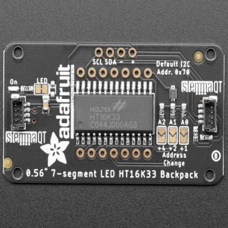 디바이스마트,LED/LCD > FND/도트매트릭스 > FND(세그먼트LED) > FND 모듈,Adafruit,Adafruit 7-Segment LED Matrix Backpack [ada-877],배열 : 4자리 / 사이즈 : 50x27x4mm
