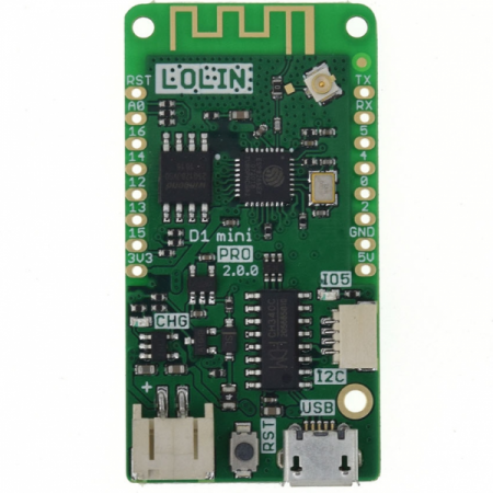 디바이스마트,오픈소스/코딩교육 > 파이썬/IoT 개발 보드 > WeMos > WeMos 정품보드/모듈,WeMos,[정품] LOLIN D1 mini Pro V2.0.0 ESP8266 WiFi IoT 개발보드,공식 정품 / Arduino 및 NodeMCU 호환 ESP8266EX Wifi 개발보드 / CH340 USB to UART / 작동 전압 : 3.3V / 16M bytes(128M bit) Flash / External antenna connector, Built-in 3dB ceramic antenna / 34.2mm * 25.6mm, 두께/