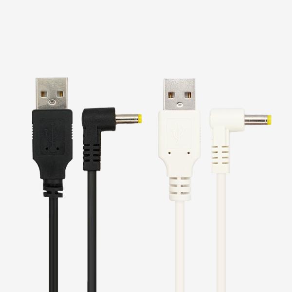 USB 전원 충전케이블 라이트앵글DC 5V 약 4.0 /내경1.7[1M] [색상선택][MO-CB-009]