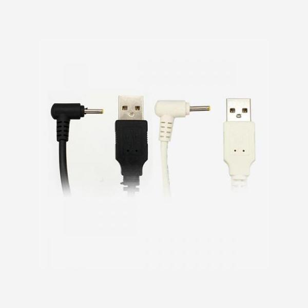 USB 전원 충전케이블 라이트앵글DC 5V 약 2.5/내경0.7[1M] [색상선택][MO-CB-015]