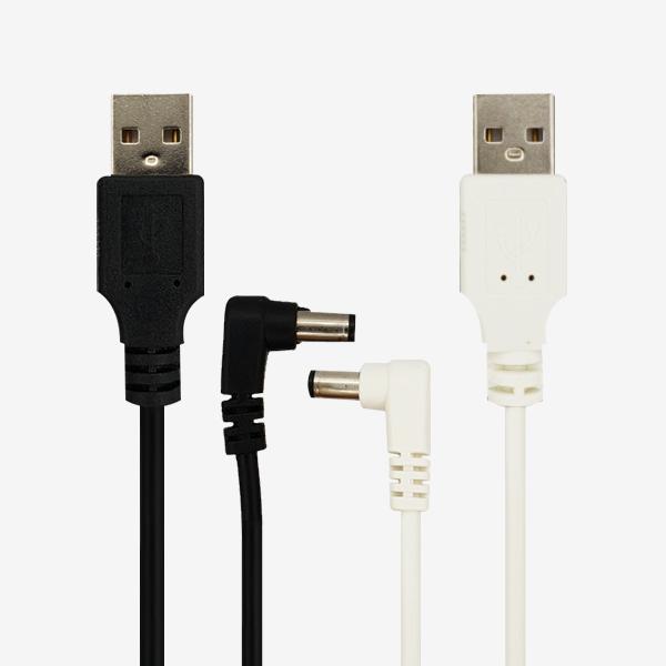 USB 전원 충전케이블 라이트앵글DC 5V 약 5.5 /내경2.0[1M] [색상선택][MO-CB-045]