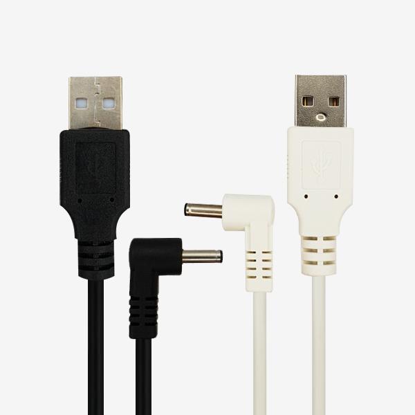 USB 전원 충전케이블 라이트앵글DC 5V 약 3.5 /내경1.4[1.2M] [색상선택][MO-CB-051]