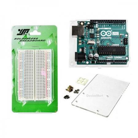 디바이스마트,오픈소스/코딩교육 > 아두이노 > 아두이노 정품 보드/쉴드/키트,아두이노,[정품] Arduino Uno (R3) + 아크릴 고정판 + 브레드보드,Arduino Uno(R3) 정품 + 아두이노 아크릴 고정판 + 브레드보드 801 / 동작 전압 : 5V