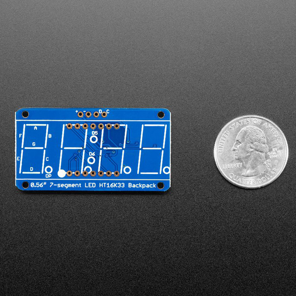 디바이스마트,LED/LCD > FND/도트매트릭스 > FND(세그먼트LED) > FND 모듈,Adafruit,Adafruit 7-Segment LED Matrix Backpack [ada-877],HT16K33 I2C LED 드라이버가 장착된 7-세그먼트 LED 모듈입니다.
