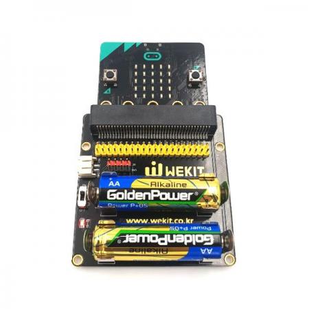 디바이스마트,오픈소스/코딩교육 > Micro:Bit > 마이크로비트 교육용키트,WEKIT,WK 마이크로비트 I/O확장 배터리 쉴드 [WK-MBA-M003],I/O 확장과 전원 공급을 동시에 할 수 있는 마이크로비트 I/O확장 배터리 쉴드입니다.