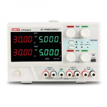 디바이스마트,계측기/측정공구 > 전원공급장치 > DC 파워서플라이,UNI-T,DC파워서플라이(전원공급기) UTP3305-II,3 채널 선형 DC 전원 공급 장치는 낮은 리플 / 잡음, 정전압 / 전류, 과부하 보호, 병렬 / 직렬 및 출력 켜기 / 끄기 제어 기능을 제공