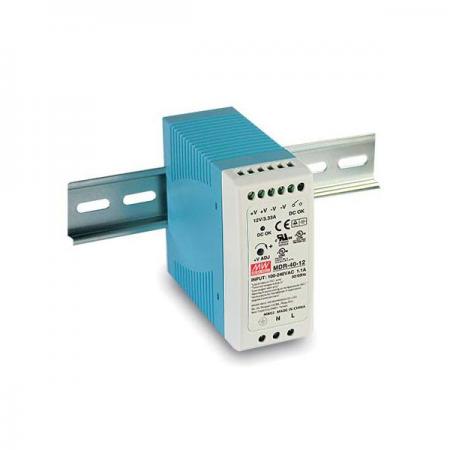 디바이스마트,전원/파워/배터리 > SMPS > DIN Rail 타입,MEANWELL,MDR-40-12,DIN Rail 타입 1채널 40W SMPS / 출력전압 : 12V / 출력전류 : 3.33A / 입력전압 : AC 85~264V / 변환효율 : 86% / MEANWELL