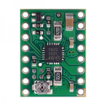 디바이스마트,MCU보드/전자키트 > 버튼/스위치/제어/RTC > 모터/모터컨트롤,Pololu,STSPIN820 Stepper Motor Driver Carrier (Connectors Soldered) #2879,A4988와 유사한 핀아웃 및 인터페이스를 갖추고 있어 범용적으로 사용 가능 / 스테핑 모터 드라이버 / male 헤더핀이 장착되어 있어 납땜이 필요하지 않음 / 작동 전압: 7V~45V / 연속 전류: 0.9A / 최대 연속 전류: 1.5A