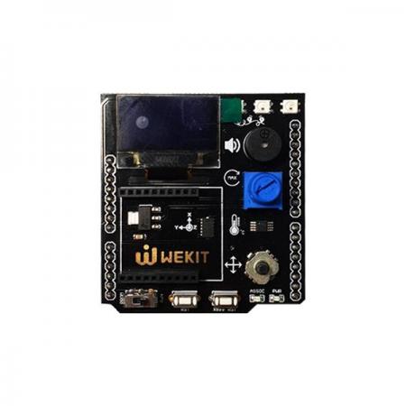디바이스마트,오픈소스/코딩교육 > 코딩교육 키트/로봇 > WEKIT/디바이스마트,WEKIT,WK 아두이노 우노 10in1 Accessory Shield 패키지 키트 [WK-ADB-K03],디스플레이, LED, 포텐셔미터, 조이스틱 레버, 온도센서, 가속도센서, RTC, Xbee 등 다양한 학습 프로젝트를 한곳에 담은 아두이노 우노 Accessory Shield 키트입니다.