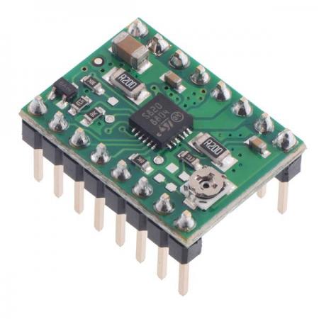 디바이스마트,MCU보드/전자키트 > 버튼/스위치/제어/RTC > 모터/모터컨트롤,Pololu,STSPIN820 Stepper Motor Driver Carrier (Connectors Soldered) #2879,A4988와 유사한 핀아웃 및 인터페이스를 갖추고 있어 범용적으로 사용 가능 / 스테핑 모터 드라이버 / male 헤더핀이 장착되어 있어 납땜이 필요하지 않음 / 작동 전압: 7V~45V / 연속 전류: 0.9A / 최대 연속 전류: 1.5A