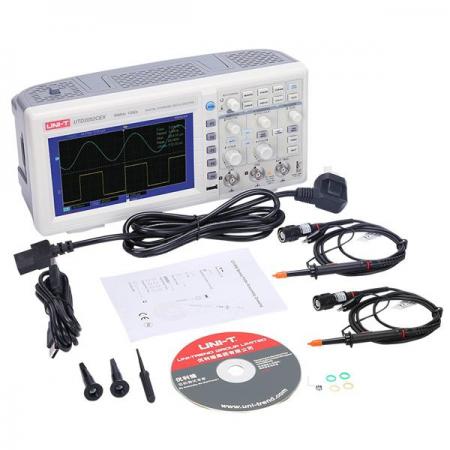 디바이스마트,계측기/측정공구 > 전기/전자 계측기 > 오실로스코프,UNI-T,디지털 스토리지 오실로스코프 UTD2052CEX,2 채널, 50MHz 대역폭, 1GS / s sampling rate