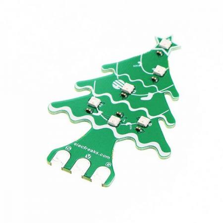 디바이스마트,오픈소스/코딩교육 > Micro:Bit > 마이크로비트 센서/모듈,ELECFREAKS,Christmas Tree Rainbow LED for micro:bit [EF03420],마이크로비트 호환 / 크리스마스 트리 레인보우 LED 모듈로 아름답게 장식 가능 / 입력 전압: DC 3.3~5.0V