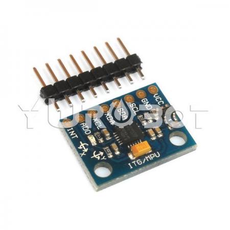 디바이스마트,MCU보드/전자키트 > 센서모듈 > 가속도/자이로/지자기센서 > 통합 6축,YwRobot,MPU6050 3축 자이로스코프 센서 모듈 [SEN330201],아두이노, 라즈베리파이 호환 / 전압 : 3.3V, 5V / 포트 : IIC SPI / 칩 : MPU6050 내장 16 비트 AD 컨버터, 16 비트 데이터 출력 / 가속 범위 : ± 2 ± 4 ± 8 ± 16g / 자이로 범위 : ± 250 500 1000 2000 ° / s / 사이즈: 21 * 16mm