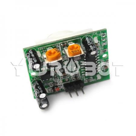 디바이스마트,MCU보드/전자키트 > 센서모듈 > 모션/제스처 > 움직임/재실/모션센서,YwRobot,HC-SR501 적외선 인체 감지 센서 모듈 [SEN330101],사람의 움직임 감지에 적합 / 전압 : 5-20V / 출력 : 레벨 신호 / 감지 범위 : 120 °~ / 감지 거리 : 7m~ 32*24mm