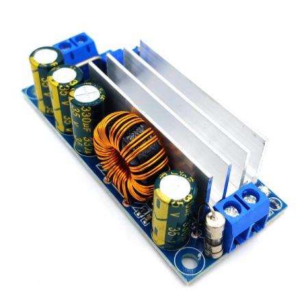 디바이스마트,전원/파워/배터리 > DC-DC 컨버터 모듈 > 승압·강하형 모듈(외장) > 비절연 스위칭 모듈,SZH,3A Buck-Boost DC-DC 듀얼 컨버터 모듈 [SZH-EK341],외장형 / 가변출력전압 / 가변출력전류 / 가변방식 : 트리머 / 1ch 출력 / 승압·강하형 35W 비절연 스위칭 컨버터 / 입력전압 : 5V~30V / 출력전압 : 0.5V~30V / 출력전류 : 3A / 변환효율 : 87%~91% / 스위칭 주파수 : 180kHz / 입력단자 : 터미널블록 / 출력단자 : 터미널블록 / 패키지 : PCB / 5A 퓨즈 내장