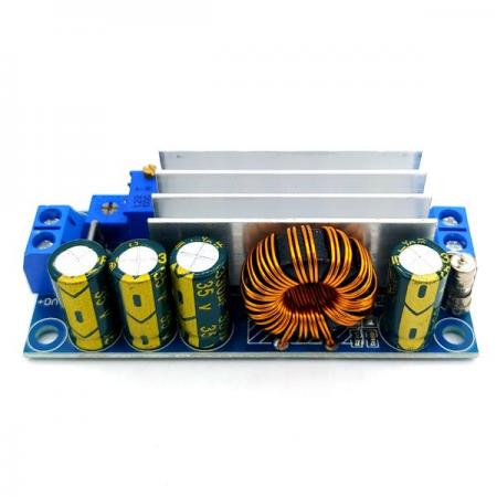 디바이스마트,전원/파워/배터리 > DC-DC 컨버터 모듈 > 승압·강하형 모듈(외장) > 비절연 스위칭 모듈,SZH,3A Buck-Boost DC-DC 듀얼 컨버터 모듈 [SZH-EK341],외장형 / 가변출력전압 / 가변출력전류 / 가변방식 : 트리머 / 1ch 출력 / 승압·강하형 35W 비절연 스위칭 컨버터 / 입력전압 : 5V~30V / 출력전압 : 0.5V~30V / 출력전류 : 3A / 변환효율 : 87%~91% / 스위칭 주파수 : 180kHz / 입력단자 : 터미널블록 / 출력단자 : 터미널블록 / 패키지 : PCB / 5A 퓨즈 내장