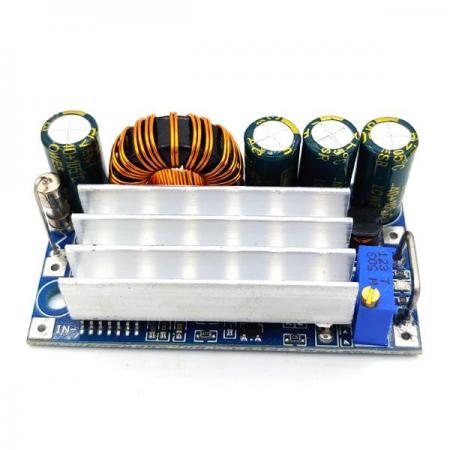 디바이스마트,전원/파워/배터리 > DC-DC 컨버터 모듈 > 승압·강하형 모듈(외장) > 비절연 스위칭 모듈,SZH,XL6009 Buck-Boost DC-DC 듀얼 컨버터 모듈 [SZH-EK342],외장형 / 가변출력전압 / 가변방식 : 트리머 / 1ch 출력 / 승압·강하형 30W 비절연 스위칭 컨버터 / 입력전압 : 4.5V~30V / 출력전압 : 0.5V~30V / 출력전류 : 3A / 변환효율 : 87%~91% / 스위칭 주파수 : 180kHz / 입력단자 : 스루홀 / 출력단자 : 스루홀 / 패키지 : PCB