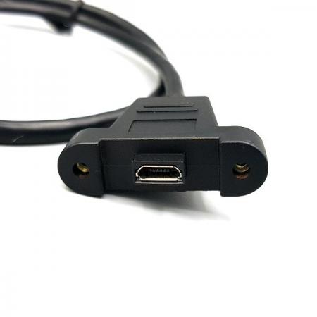 디바이스마트,케이블/전선 > USB 케이블 > 패널마운트(MF),SZH,패널 마운트 USB케이블 USB micro B M/F 50cm [SZH-CAB10],패널 장착이 가능한 USB 2.0 micro B Type Male to Female 연장 케이블 / 길이 : 50cm / 색상 : 블랙