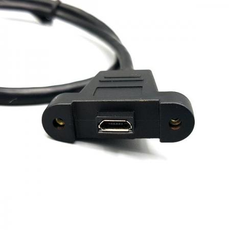 디바이스마트,케이블/전선 > USB 케이블 > 패널마운트(MF) 케이블,SZH,패널 마운트 USB케이블 USB micro B M/F 50cm [SZH-CAB10],패널 장착이 가능한 USB 2.0 micro B Type Male to Female 연장 케이블 / 길이 : 50cm / 색상 : 블랙