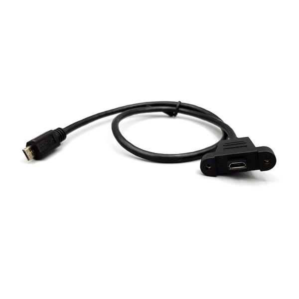 패널 마운트 USB케이블 USB micro B M/F 50cm [SZH-CAB10]