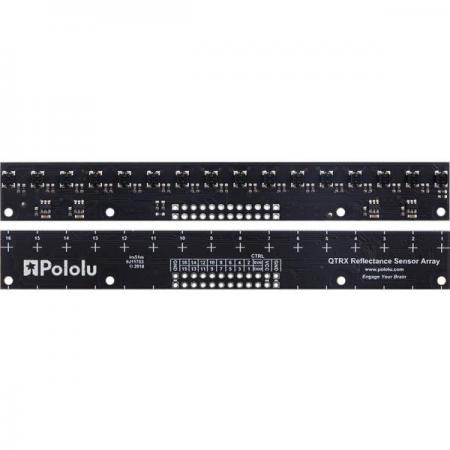 디바이스마트,MCU보드/전자키트 > 센서모듈 > 라이다/거리/초음파/라인 > 적외선(IR)/라인센서,Pololu,QTRX-MD-16A Reflectance Sensor Array: 16-Channel, 8mm Pitch, Analog Output, Low Current #4456,라인 감지와 같은 반사율의 변화를 정확하게 식별하는 데 유용 / 작동 전압: 2.9V ~ 5.5V / 센서 유형: QTRX / 일반적으로 물체를 약 50mm 까지 탐지