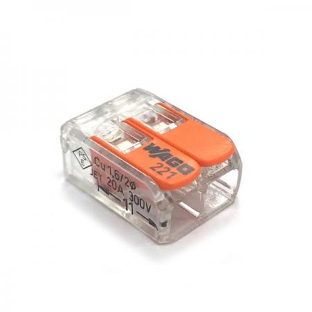 디바이스마트,케이블/전선 > 무탈피/탈피 커넥터 > 탈피 커넥터,WAGO,원터치 전선연결 커넥터 221-412 (2핀),독일 WAGO 정품 / 꽂음형 전선연결 커넥터