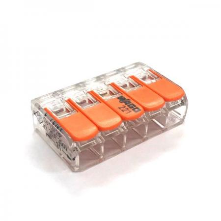 디바이스마트,케이블/전선 > 무탈피/탈피 커넥터 > 탈피 커넥터,WAGO,원터치 전선연결 커넥터 221-415 (5핀),독일 WAGO 정품 / 꽂음형 전선연결 커넥터