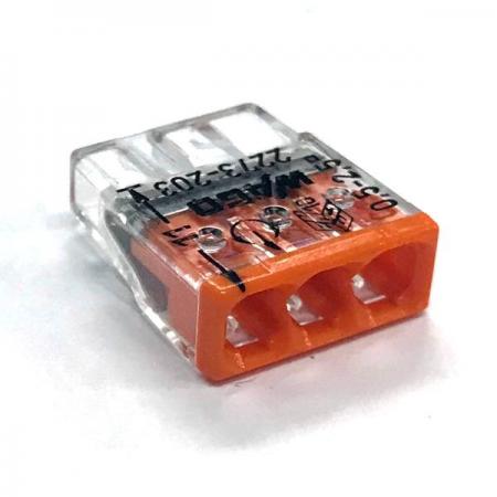 디바이스마트,케이블/전선 > 무탈피/탈피 커넥터 > 탈피 커넥터,WAGO,원터치 전선연결 커넥터 2273-203 (3핀),독일 WAGO 정품 / 꽂음형 전선연결 커넥터