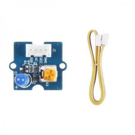 디바이스마트,MCU보드/전자키트 > 디스플레이 > LED,Seeedstudio,Grove - Blue LED [104030010],Arduino, Seeeduino 호환 / Grove 폼팩터의 범용 LED 모듈 / 원하는 위치로 LED를 구부릴 수 있으므로 독립형, 수평 또는 패널 마운트를 쉽게 사용 가능 / 작동 전압: 3.3V / 5V