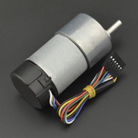 디바이스마트,기계/제어/로봇/모터 > 모터류 > DC기어드모터 > 브랜드(DFRobot) DC기어드모터,DFROBOT,Metal DC Geared Motor w/Encoder - 12V 251RPM 18Kg.cm [FIT0186],43.8:1기어비, 모터 샤프트 회전당 16 카운트 , 12V ROB0001 호환 가능 모터